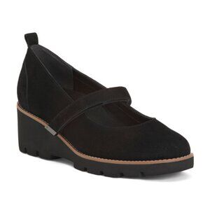 VIONIC Suede Alma Comfort Mary Jane Wedges